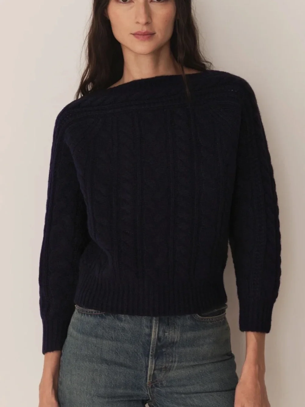 Doen Cressida Cashmere Sweater in Navy